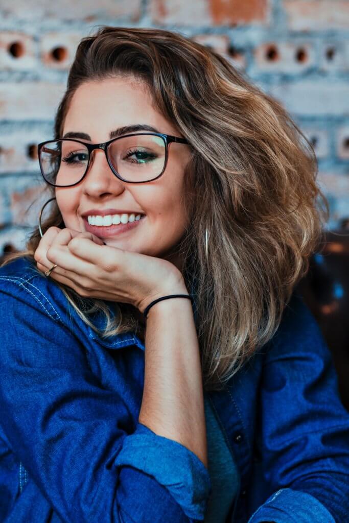 woman with dental veneers in Columbus Ohio